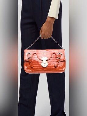 Ralph Lauren Ricky Id GENUINE alligator 🐊   chain handbag 👜 stunning